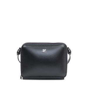 Courreges Cloud Reflex Leather Tote Bag Black